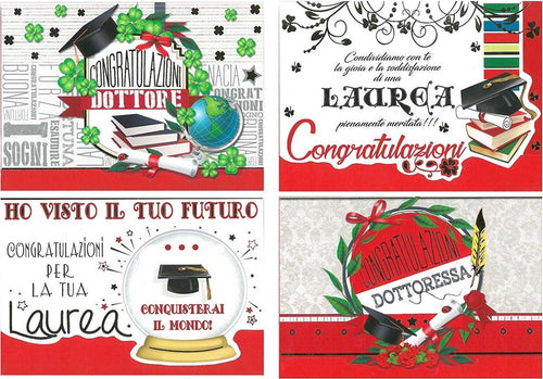 Biglietto Auguri Laurea Congratulazioni 11,7x17cm Busta Rosso Un Pensiero Per Te Casa e cucina/Hobby creativi/Materiali per hobby creativi/Forniture per feste/Bomboniere Trade Shop italia - Napoli, Commerciovirtuoso.it
