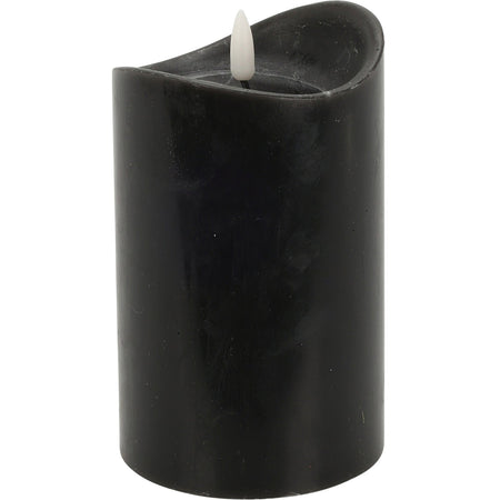 Candela natalizia decorativa colorata, con luce a LED lampeggiante e timer, a batteria