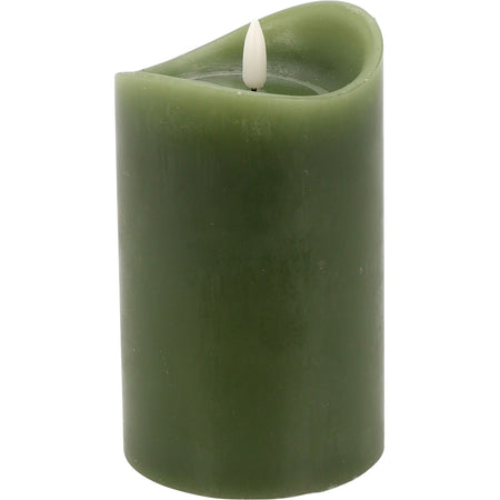 Candela natalizia decorativa colorata, con luce a LED lampeggiante e timer, a batteria