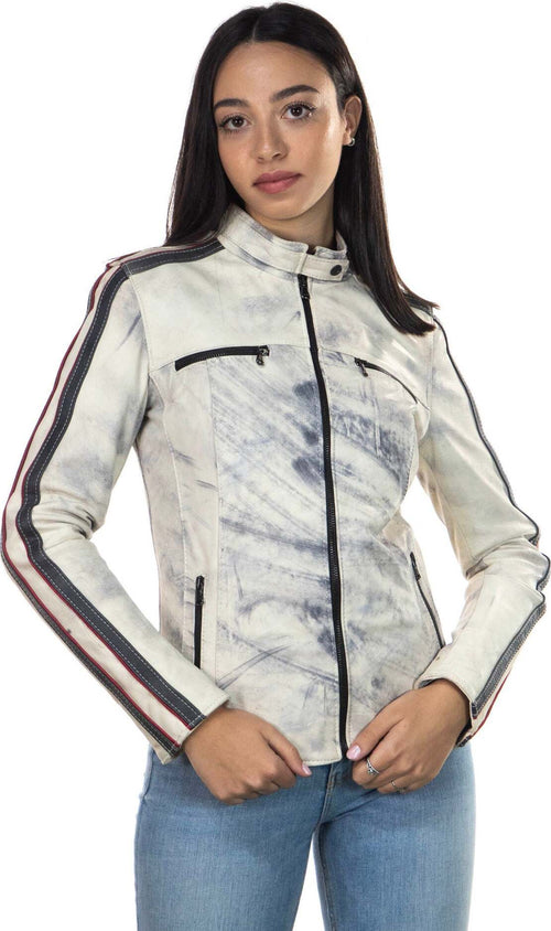 Biker---Biker-Donna-Bianco-Tamponato-in-vera-pelle