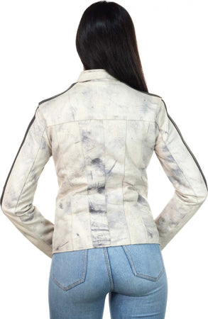 Biker---Biker-Donna-Bianco-Tamponato-in-vera-pelle
