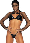 Bikini In Vinile Top, Perizoma, Cappuccio Integrale Viso Testa E Maniche Lunghe Intimo Sexy Nero Salute e cura della persona/Erotismo e contraccezione/Abbigliamento erotico in pelle e latex/Donna/Slip e perizomi Kondorama - Martinsicuro, Commerciovirtuoso.it