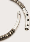 Bikkembergs---Bracciale-grigio-da-uomo-esagoni-e-diamanti