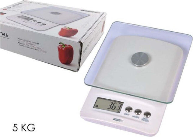 Bilancia Da Cucina Digitale Portata 5kg Bianco Piano In Vetro Display Lcd 580017 Casa e cucina/Utensili da cucina/Bilance Trade Shop italia - Napoli, Commerciovirtuoso.it