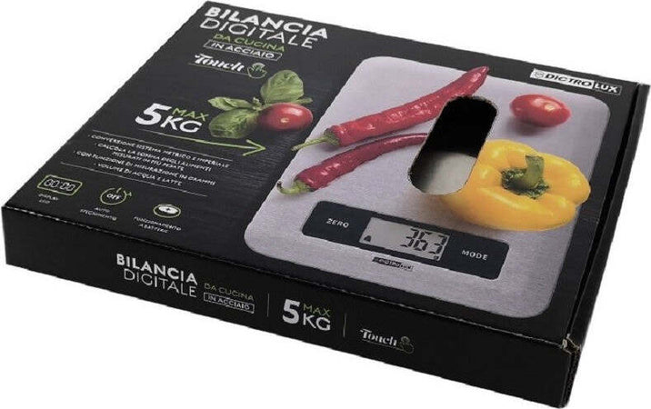 Bilancia Da Cucina Digitale Touch In Acciaio Portata Max. 5kg Display Lcd 580022 Casa e cucina/Utensili da cucina/Bilance Trade Shop italia - Napoli, Commerciovirtuoso.it