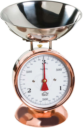 Bilancia da Cucina Meccanica per Alimenti Capacita 3 Kg Rame Inox Scala 20gr DCG
