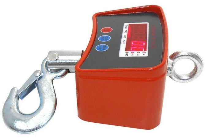 Bilancia Elettronica Industriale 1000 Kg Display Led Gancio Da Gru Acciaio Inox Each