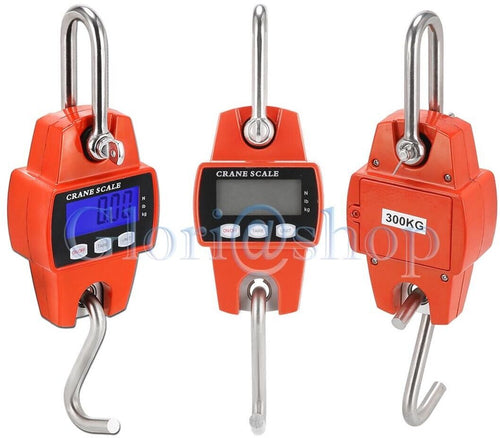 Bilancia Elettronica Pesa Fino 300 Kg Dinamometro Digitale Industriale Gancio Tools