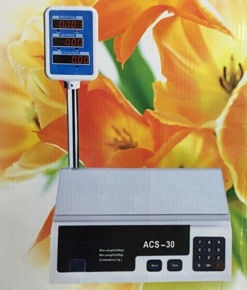 Bilancia-Pesa-Max-30-Kg-Digitale-Elettronica-Professionale-Grammi-Chilo-Chili