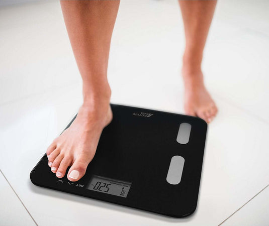 Bilancia-pesa-persone-digitale-con-analisi-corporea,-portata-massima-di-180-kg
