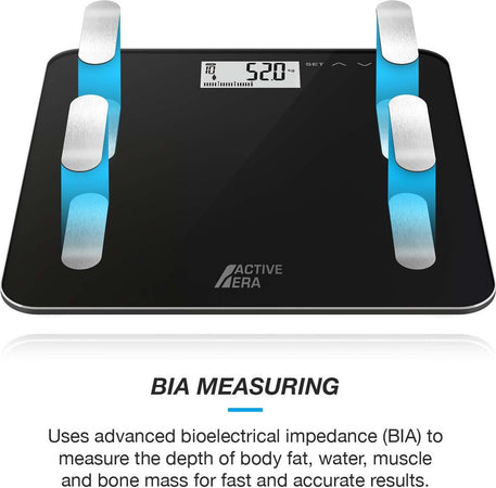 Bilancia-pesa-persone-digitale-con-analisi-corporea,-portata-massima-di-180-kg
