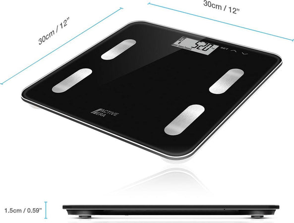 Bilancia-pesa-persone-digitale-con-analisi-corporea,-portata-massima-di-180-kg