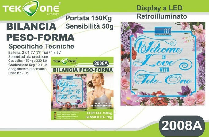 Bilancia Pesapersone Tekone 2008a Misura Peso Digitale Display Fantasy 150kg Casa, arredamento e bricolage > Elettrodomestici > Bilance pesapersone Trade Shop italia - Napoli, Commerciovirtuoso.it