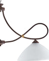 Bilanciere-2-Luci-Dallas-Ferro-Battuto-Nero-E-Ruggine-Vetro-Bianco