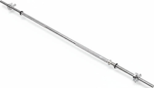 Bilanciere-Barra-Asta-Da-1,5-Mt-Palestra-Con-Anelli-Bloccaggio-Sollevamento-Pesi