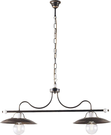 Bilanciere-Cantina-Stile-Industrial-2-Luci-Ferro-Marrone-E-Oro