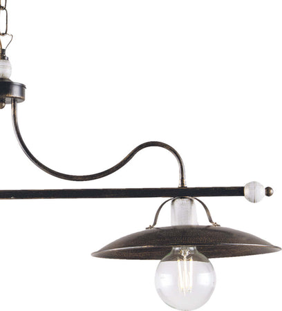 Bilanciere-Cantina-Stile-Industrial-2-Luci-Ferro-Marrone-E-Oro