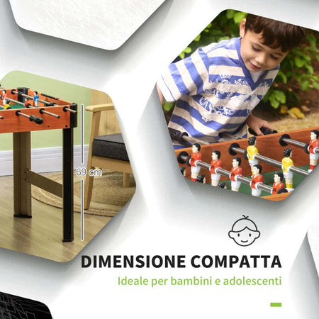 Biliardino-Calcio-Balilla-per-Bambini-con-Manopole-Antiscivolo,-Segnapunti-e-Palline,-118x104x69cm-EP1A70-062V00MXEP1
