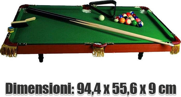 BILIARDO DA TAVOLO IN LEGNO 94,4x55,6x9CM CON 2 STECCHE 16 PALLE TRIANGOLO GESSO Sport e tempo libero/Sport/Biliardo/Tavoli da biliardo Trade Shop italia - Napoli, Commerciovirtuoso.it