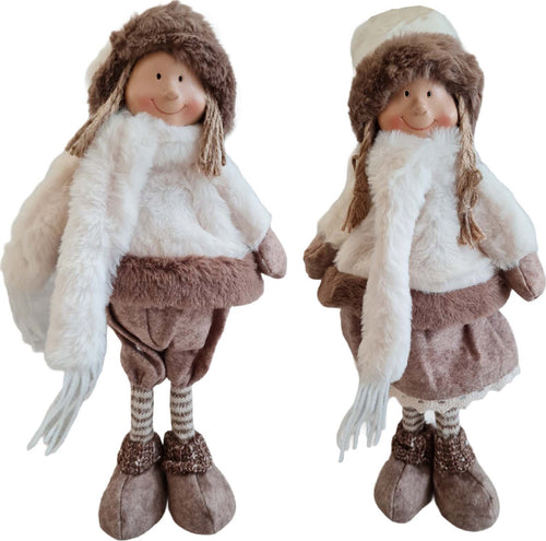 Bimba con cappello e giubbino in eco pelliccia decorazione natalizia. Casa e cucina/Decorazioni per interni/Addobbi e decorazioni per ricorrenze/Decorazioni natalizie/Schiaccianoci MagiediNatale.it - Altamura, Commerciovirtuoso.it