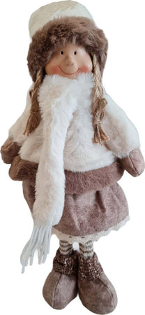 Bimba con cappello e giubbino in eco pelliccia decorazione natalizia. Casa e cucina/Decorazioni per interni/Addobbi e decorazioni per ricorrenze/Decorazioni natalizie/Schiaccianoci MagiediNatale.it - Altamura, Commerciovirtuoso.it