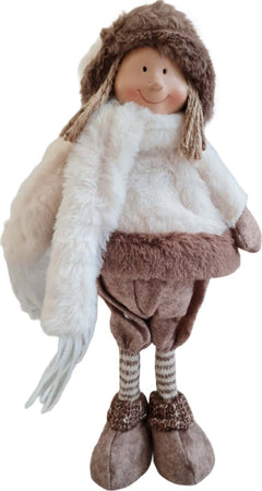 Bimba con cappello e giubbino in eco pelliccia decorazione natalizia. Casa e cucina/Decorazioni per interni/Addobbi e decorazioni per ricorrenze/Decorazioni natalizie/Schiaccianoci MagiediNatale.it - Altamura, Commerciovirtuoso.it