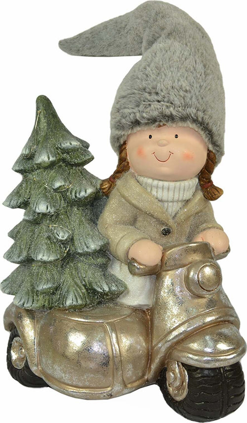 Bimba con cappello in pelliccia su vespa h 60 cm decorazione natalizia in poliresina Casa e cucina/Decorazioni per interni/Addobbi e decorazioni per ricorrenze/Decorazioni natalizie/Schiaccianoci MagiediNatale.it - Altamura, Commerciovirtuoso.it