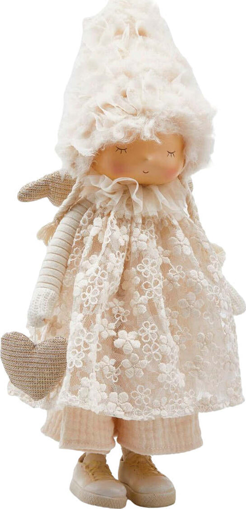 Bimba con vestito Cuore color Avorio decorazione natalizia per interno da 42 cm Casa e cucina/Decorazioni per interni/Addobbi e decorazioni per ricorrenze/Decorazioni natalizie/Schiaccianoci MagiediNatale.it - Altamura, Commerciovirtuoso.it