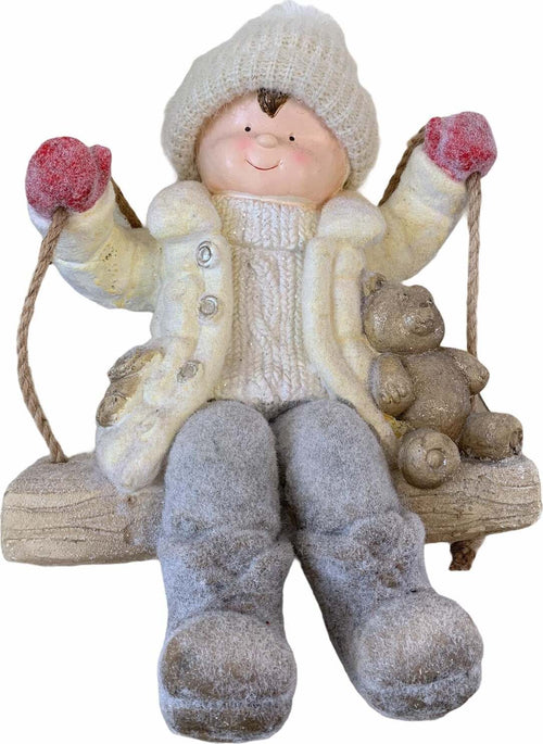 Bimba su altalena con cappello in lana h 42 decorazione natalizia in poli resina Casa e cucina/Decorazioni per interni/Addobbi e decorazioni per ricorrenze/Decorazioni natalizie/Schiaccianoci MagiediNatale.it - Altamura, Commerciovirtuoso.it