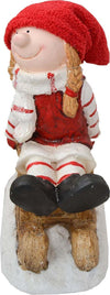 Bimba su slittino h 40 cm decorazione natalizia in poliresina rosso statuina Casa e cucina/Decorazioni per interni/Addobbi e decorazioni per ricorrenze/Decorazioni natalizie/Schiaccianoci MagiediNatale.it - Altamura, Commerciovirtuoso.it