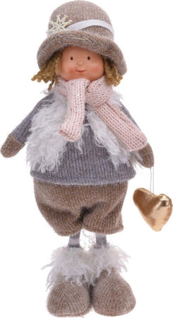 Bimbo con cappello buffo decorazione natalizia in tessuto Rosa e Grigio h 36 Casa e cucina/Decorazioni per interni/Addobbi e decorazioni per ricorrenze/Decorazioni natalizie/Schiaccianoci MagiediNatale.it - Altamura, Commerciovirtuoso.it