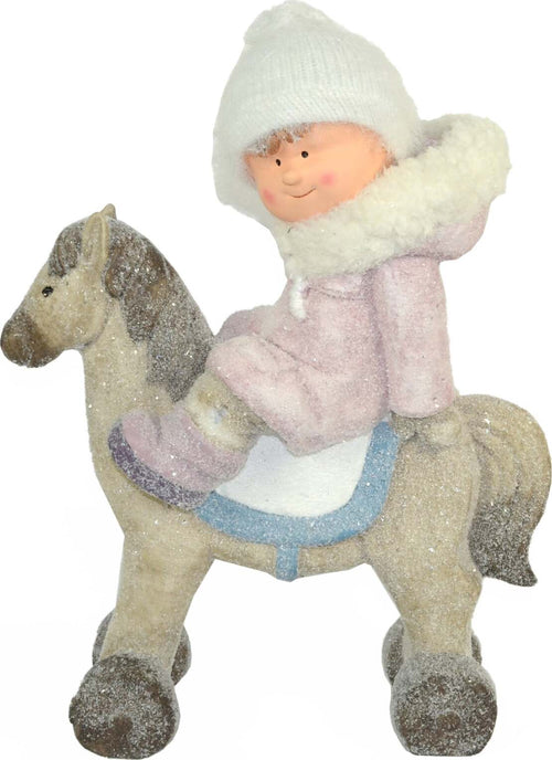 Bimbo con cappello in lana su cavalluccio decorazione natalizia in poliresina h 50 cm Casa e cucina/Decorazioni per interni/Addobbi e decorazioni per ricorrenze/Decorazioni natalizie/Schiaccianoci MagiediNatale.it - Altamura, Commerciovirtuoso.it
