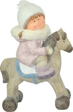 Bimbo con cappello in lana su cavalluccio decorazione natalizia in poliresina h 50 cm Casa e cucina/Decorazioni per interni/Addobbi e decorazioni per ricorrenze/Decorazioni natalizie/Schiaccianoci MagiediNatale.it - Altamura, Commerciovirtuoso.it