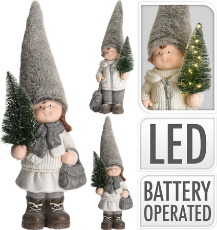 Bimbo con cappello in pelliccia h 70 decorazione natalizia in poli resina con led Casa e cucina/Decorazioni per interni/Addobbi e decorazioni per ricorrenze/Decorazioni natalizie/Schiaccianoci MagiediNatale.it - Altamura, Commerciovirtuoso.it