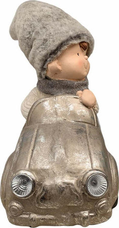 Bimbo con cappello in pelliccia su macchina h 60 cm decorazione natalizia in poliresina Casa e cucina/Decorazioni per interni/Addobbi e decorazioni per ricorrenze/Decorazioni natalizie/Schiaccianoci MagiediNatale.it - Altamura, Commerciovirtuoso.it