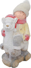 Bimbo su alpaca h 52 cm decorazione natalizia in poliresina beige e bianco statuina Casa e cucina/Decorazioni per interni/Addobbi e decorazioni per ricorrenze/Decorazioni natalizie/Schiaccianoci MagiediNatale.it - Altamura, Commerciovirtuoso.it