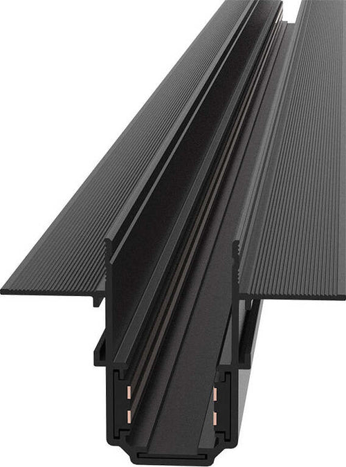 Binario-Da-Incasso-Moderno-Busbar-Trunkings-Exility-Con-Tappo-Alluminio-Nero-1M