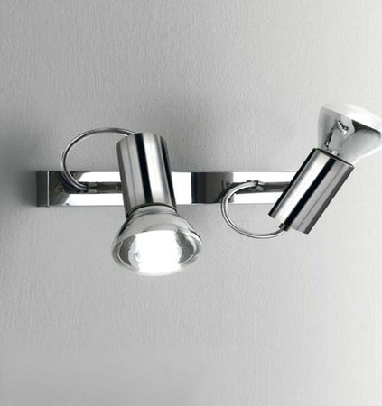 Binario-Illuminando-MAGNUM-2-LED-E27-R80-10W-3000°K-spot-orientabile-moderno-metallo-cromo-bianco-interno