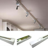 BINARIO LED MONOFASICO BIANCO PER FARETTI GUIDA TRACK FARI A LED COB 220V METRO  Trade Shop italia - Napoli, Commerciovirtuoso.it