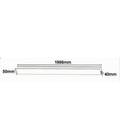 Binario Magnetico Nero 2mt 48v Da Incasso Per Faretti Led Con Copertura Tk670-2m
