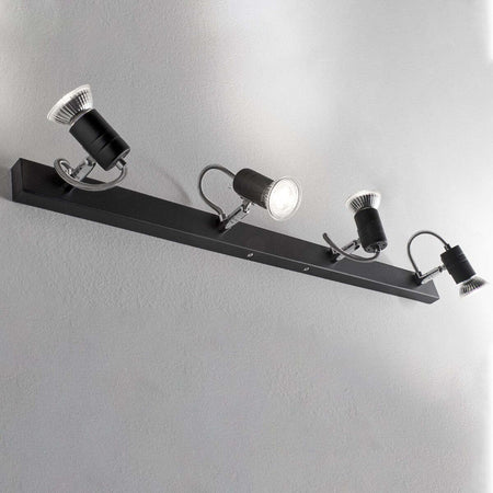 Binario-moderno-Illuminando-ZELIG-4-NR-GU10-LED-faretti-orientabili-parete-soffitto