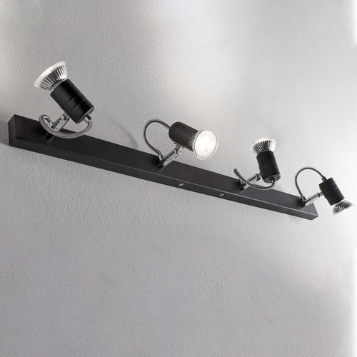 Binario-moderno-Illuminando-ZELIG-4-NR-GU10-LED-faretti-orientabili-parete-soffitto