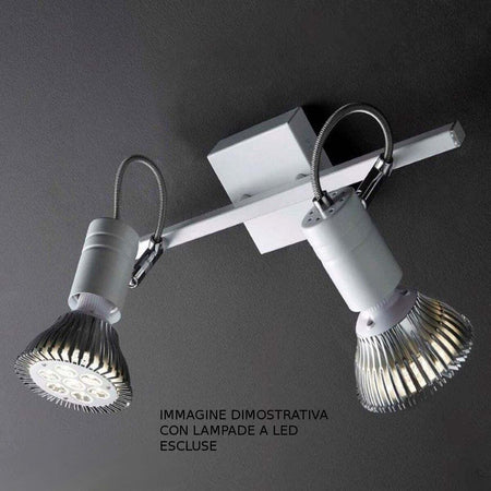 Binario-moderno-Illuminando-ZEUS-2-BN-E27-LED-spot-orientabile-parete-soffitto