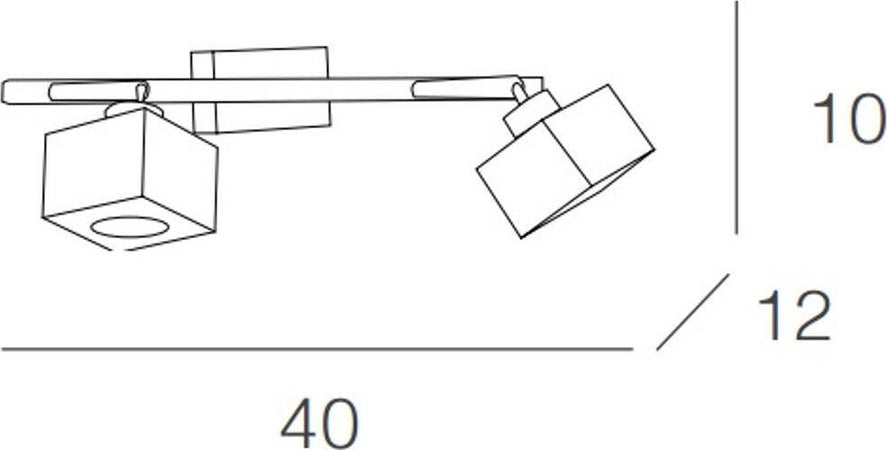 Binario-moderno-Top-Light-METROPOLITAN-1047-F2-G9-LED-metallo-vetro-soffitto-parete-orientabile
