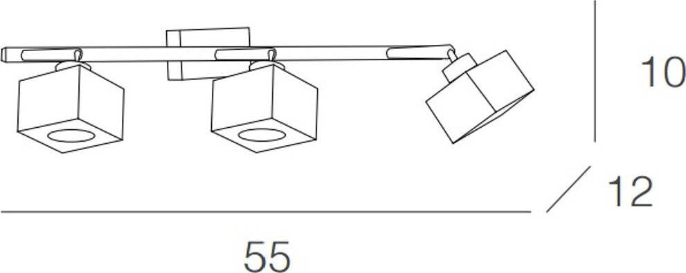 Binario-moderno-Top-Light-METROPOLITAN-1047-F3-G9-LED-metallo-vetro-soffitto-parete-orientabile