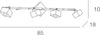 Binario-moderno-Top-Light-METROPOLITAN-1047-F4-G9-LED-metallo-vetro-orientabile-soffitto-parete