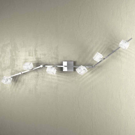 Binario-moderno-Top-Light-METROPOLITAN-1047-F6-G9-LED-metallo-vetro-orientabile-soffitto-parete