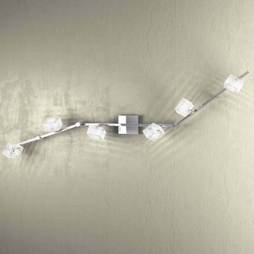 Binario-moderno-Top-Light-METROPOLITAN-1047-F6-G9-LED-metallo-vetro-orientabile-soffitto-parete