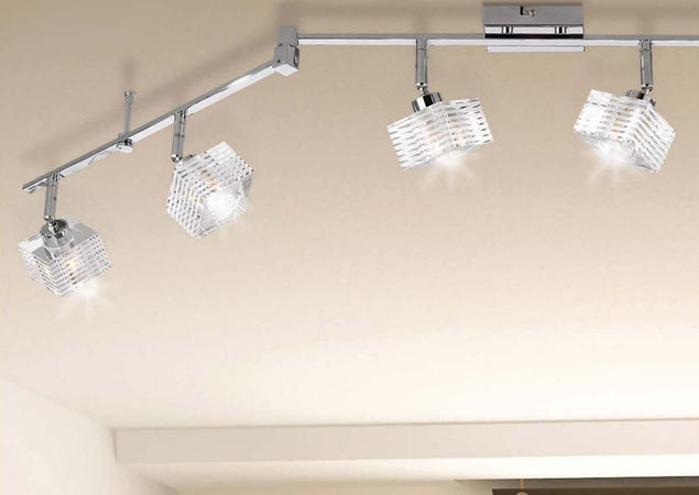 Binario-moderno-Top-Light-METROPOLITAN-1047-F6-G9-LED-metallo-vetro-orientabile-soffitto-parete