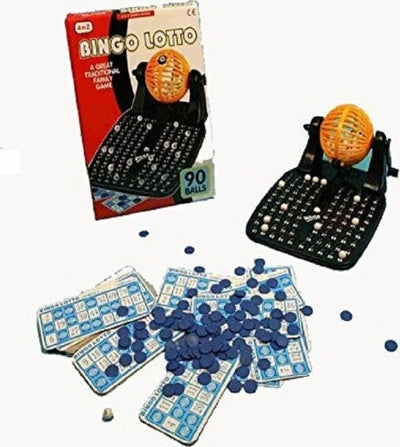 Bingo-Lotto-Tombola-Lotteria-Con-Palla-48-Cartelle-90-Numeri-Gioco-Da-Tavolo